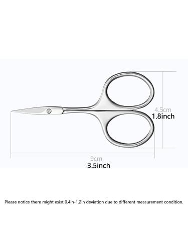 Manual Eyebrow Cutter & Tweezers | Eyebrow Care Scissors for Beard Eyelashes Nose Hair - Silver - Buy Online on SooperMarket.com