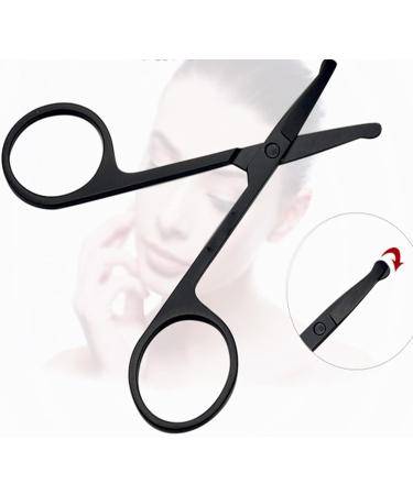 TEMKIN Nose Hair Trimmer - Stainless Steel Scissors for Nose Eyebrow & Eyelash Grooming | Manual Round Trimming Tool for Precision Care - Buy Online on SooperMarket.com