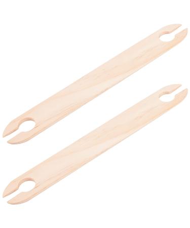 NBEADS 2 Pcs Wood Knitting Looms Shuttles, Weaving Tool Wooden Weaving Shuttle Loom Machine Accessories for DIY Sweater Scarf Tapestry Weaving, Blanched Almond Shuttles 2pcs