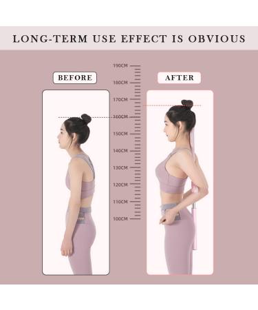 Posture Corrector Yoga Sticks - Retractable Humpback Correction Tool in Pink with Storage Bag - Buy Online on SooperMarket.com