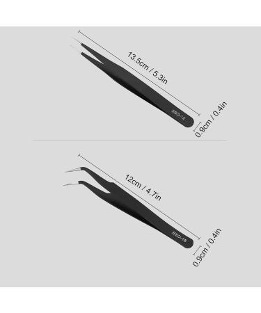 Premium Stainless Steel Tweezers Set - 4 Precision Polishing Antistatic Tweezers for Beauty & Personal Care - Buy Online on SooperMarket.com