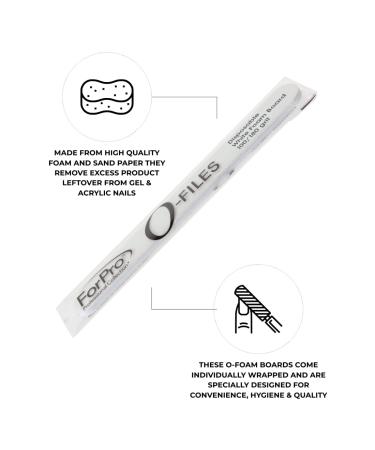 ForPro Double-Sided Manicure Nail File 100/180 Grit, White 100-Count Foam Boards - 6L x .75W - Buy Online on SooperMarket.com