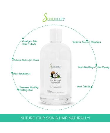 Organic Fractionated Coconut Oil 2lbs | 100% Natural for Face, Skin, Hair | Perfect for Essential Oils and Soap Making - Buy Online on SooperMarket.com
