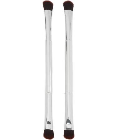 Soft Hair Eyeshadow Brush Set Silver Double Ended Makeup Brush for Women Precise Application with Supple Fiber Hair Convenient for Home and Stage Makeup - Buy Online on SooperMarket.com