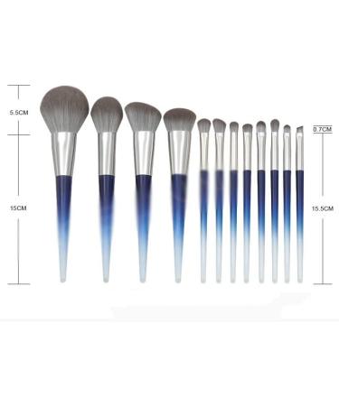DFHBFG 12 Cone Bevel Tail Handle Makeup Brush Set - Gradient Handle Loose Powder & Eye Brush Tools for Flawless Makeup Application - Buy Online on SooperMarket.com