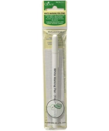 Clover White Marking Fine Pen (517) - Precision Drawing Tool for Sewing and Crafting - Buy Online on SooperMarket.com