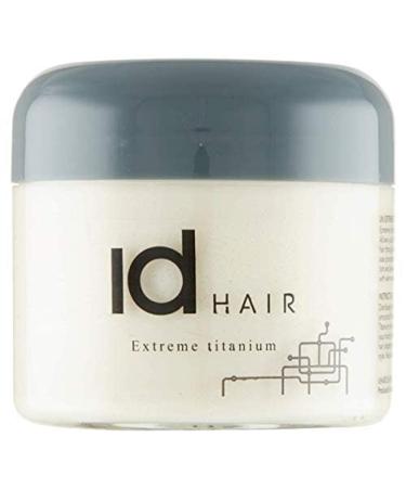Idhair Extreme Titanium: Professional Mudwax for stylish short hair - strong hold shine and texture - easy to rinse - free of paraben - 100 ml 100 ml (1 Pack)