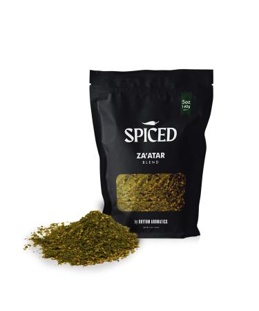 SPICED Zaatar Spice Blend, 5oz of Authentic Zaatar Spice Mix Mediterranean Seasoning Middle Eastern Spice in Resealable Bag, Great for Cooking, Roasting and Garnishing