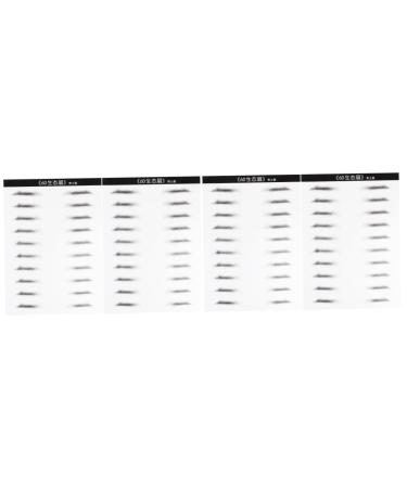Housoutil 4 Sheets Pairs Adhesive Eyebrow Template Eyebrowsb Simulation Eyebrow 3d Artificial Eyebrow Stickers