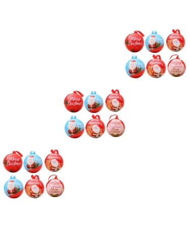 Cabilock 18 Pcs Christmas Party Favors Christmas Boxes for Treats Christmas Tree Ornaments Spherical