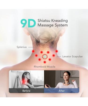 SKG Cordless Neck Massager with Heat & Vibration | G7 PRO Portable Electric Cervical Massager | Pain Relief for Women & Men - Silver Grey - Buy Online on SooperMarket.com