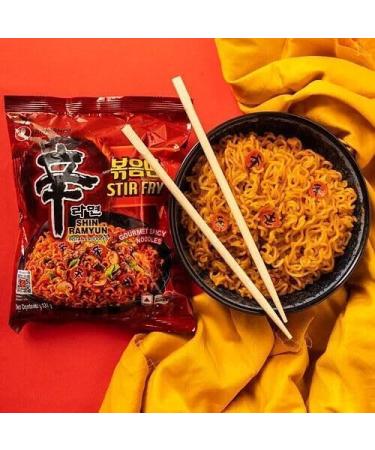 Nong Shim SHIN Ramyun Stir Fry Ramen Gourmet Spicy Noodles Halal 131g x 5 Packs - Buy Online on SooperMarket.com