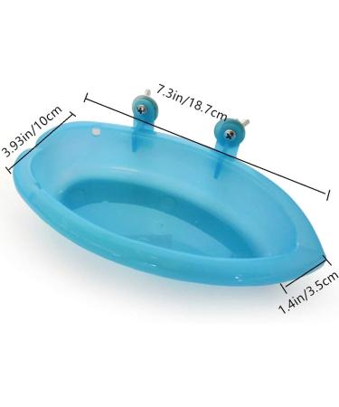 Hypeety Portable Bird Bath with Mirror - Blue Bird Bathtub for Pet Parrots - Buy Online on SooperMarket.com