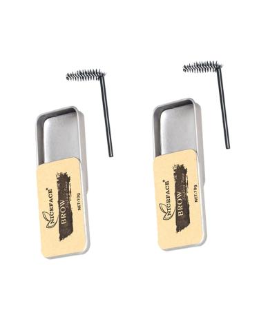 WOONEKY 2 Sets Eyebrow Soap Eyebrow Styling Cream Non-decolorizing Brow Soap Brow Shaping Gel Texture