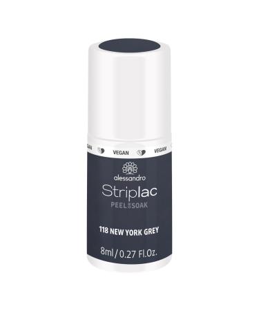 Alessandro Striplac UV nail polish New York Gray-gentle and long-lasting-easy distance thanks to peel-off technology-vegan and animal test-free-8 ml