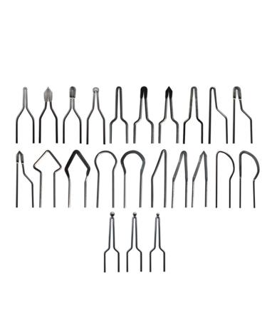 23pcs Wire Wood Burning Tips, Pyrography Tip Nibs Kit, Wood Burner Set Tool For 30-50w Adjustable Wood Burning Machine Pyrography Machine