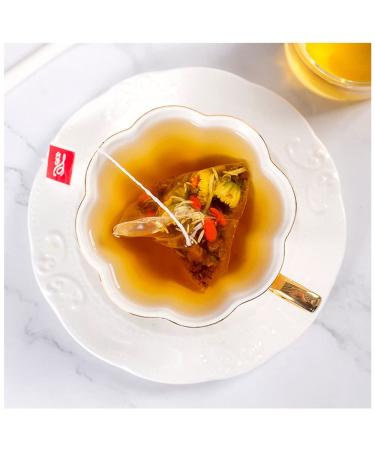 Chrysanthemum Cassia Seeds Tea Bags (160g) - Honeysuckle, Chinese Wolf-berry, Osmanthus, Burdock Root Floral Tea Blend - 20 Bags - Buy Online on SooperMarket.com