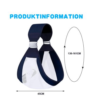 Vicloon Baby Sling Carrier for Newborns | Soft & Breathable 3D Mesh | Adjustable Buckles | Up to 20 kg | Blue Lattice Style - Buy Online on SooperMarket.com