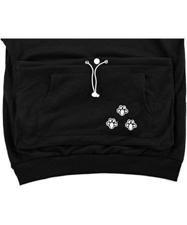 Jessie Long Sleeve Puppy Holder Sweatshirt | Pet Carrier Kangaroo Hoodie 4X-Large - Black - Buy Online on SooperMarket.com