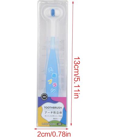 3D Three-Sided Toothbrush for Children - Soft Hair Tongue Scraper Perfect for School & Outdoor Activities - Buy Online on SooperMarket.com
