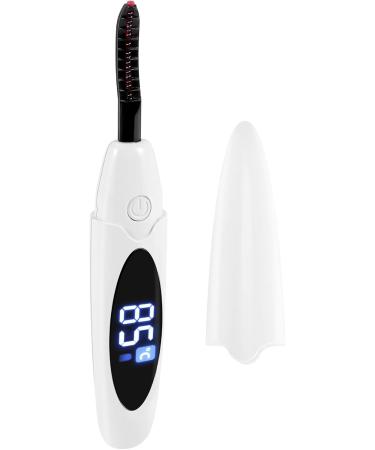 BYCUFF Electric Heated Eyelash Curler USB Charge Makeup Curling Kit Long Lasting Natural Eye Lash Curler White - Buy Online on SooperMarket.com