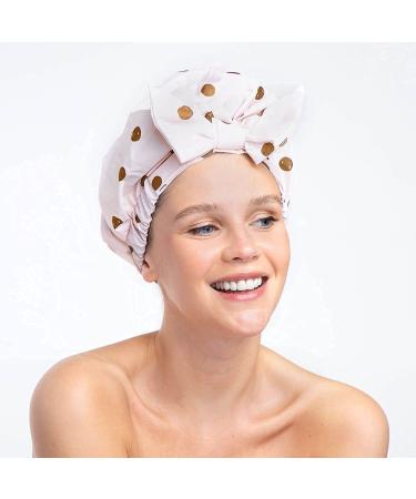 Kitsch Luxe Shower Cap - Blush Dot Design - One Size (Pack of 1) - Buy Online on SooperMarket.com