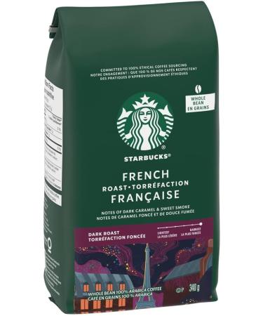 Starbucks French Roast Whole Bean Coffee 340 Grams (Pack Of 6) French Dark Roast 2040 Grams - Buy Online on SooperMarket.com
