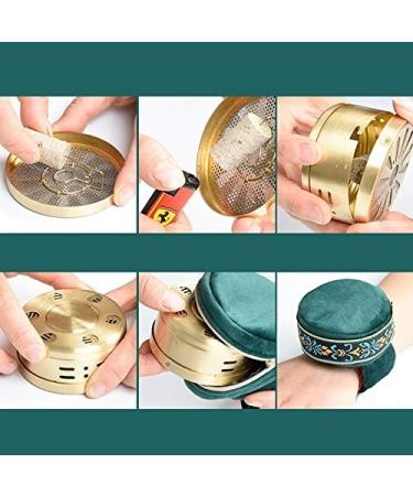 Torribala Green Velvet Bag - Smokeless Moxibustion Box for Chinese Acupuncture & Meridian Heating Therapy for Women | International Shipping Available - Buy Online on SooperMarket.com