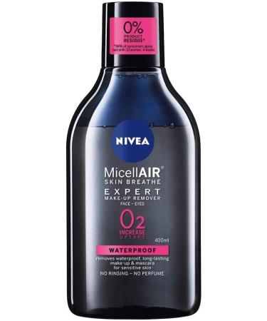 NIVEA Micellar Water 400 ml Waterproof Nivea MicellAIR 3-in-1 Formula That Effectively Removes Makeup Cleanses and Moisturises Skin Without Rubbing Using Micelles to Attract Oil Dirt and Makeup - Buy Online on SooperMarket.com