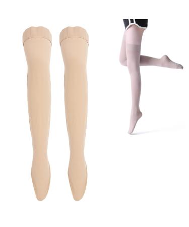 Thigh High Compression Stockings 23-32 MmHg Pressure Closed Toe Sports Compression Stockings for Varicose Veins