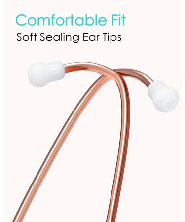 Clairre Rose Gold Stethoscope - Dual Head for Cardiology, Ideal Gift for Doctors and Nurses - Medical Diagnostic Tool for Clinical and Home Health Use - Buy Online on SooperMarket.com