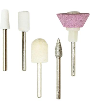 YNR 5 Pcs Sanding Nail Files Drill Bits Nails Edge Polish Cleaning Tools Electric Machine Accessory Manicure Pedicure Tips DIY Beauty
