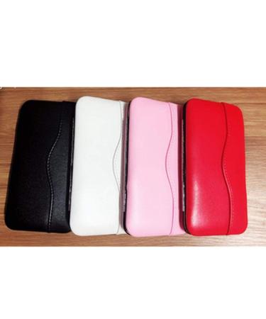 NUOMI Tweezers Storage Case - White PU Rectangle Box for Makeup Tools | Organize Eyelash Curler, Extension Tweezers, Scissors, Grooming Tools - Buy Online on SooperMarket.com