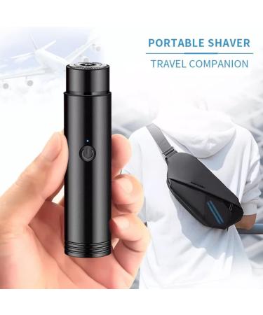 Mini Electric Shaver for Men Portable Car Rechargeable Shaver USB Rechargeable Razor Wet & Dry Use Rotary Electric Shaver for Travel Black - Buy Online on SooperMarket.com