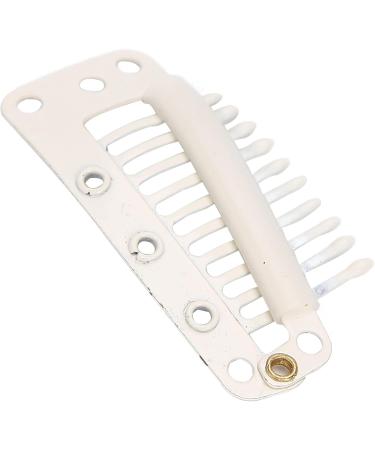 Hair Extension Clip 10 tooth Design Wig Clip Durable and Safe Functional for Wigs Hair Weaving for Most People(creamy-white) - Buy Online on SooperMarket.com