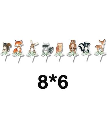 Woodland Party Cupcake Toppers - 48pcs Woodland Theme Baby Shower & Birthday Decorations - Buy Online on SooperMarket.com