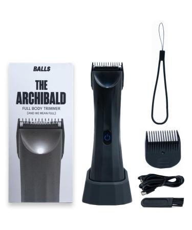 Balls V3 - intimate razor for men and women for intimate area testicles body - anti -cuts and irritation - rechargeable wireless sack safety protection waterproof - black black V3