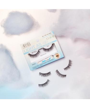 ARDELL Light As Air Style 521 - 2 Sets of Vegan Ultrathin Natural Fake Eyelashes with Glue - Reusable & Lightweight Band Lashes for Effortless Beauty - Buy Online on SooperMarket.com
