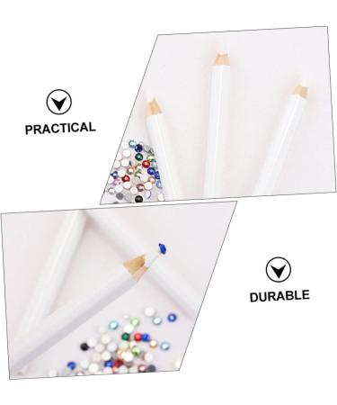 DOITOOL 120 Pcs Nail Point Drill Pencil Nail Art Tool Nail Dotting Pen Sticky Dotting Pen Rhinestone for Nails Rhinestone Picker Pen Rhinestone Picker Tool White Dot Wood Nail Pen - Buy Online on SooperMarket.com