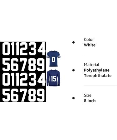 22-Piece Iron On Numbers Set (0-9) 8 Inch - Perfect for Team Uniforms - Football, Basketball, Baseball - Buy Online on SooperMarket.com