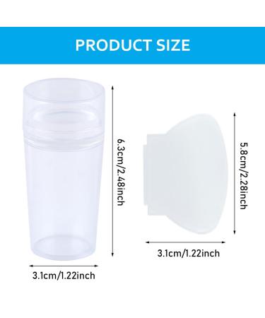 Clear Nail Art Stamper Set - Silicone French Manicure and Jelly Stamp for DIY Nail Art Accessories - Perfect for French Smile Lines - Buy Online on SooperMarket.com