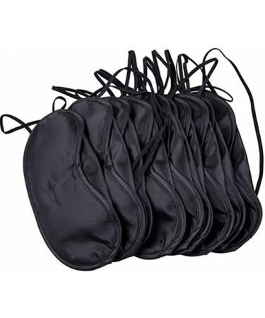 10Pcs Black Sleep Eye Masks - Comfortable Shade Cover for Night Sleeping and Travel Aid - Buy Online on SooperMarket.com
