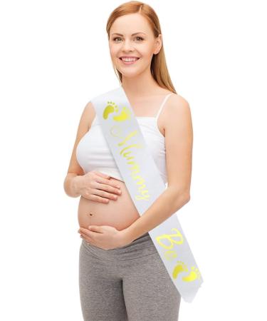 Mom to Be Sash Mommy To Be Satin Sash and Daddy To Be Satin Sash Shiny Baby Shower Sashes White Mummy To Be Sashes for Party Decoration 2pcs - Buy Online on SooperMarket.com