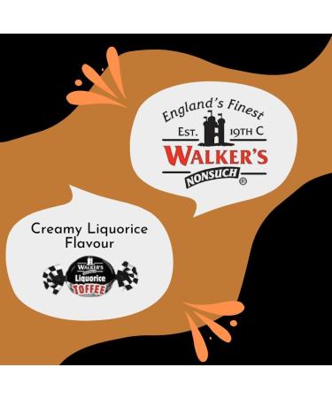 Walkers Liquorice Toffee Sweets 200g Bundle with TinTastic Silver Refillable Window Lid Tin Individually Wrapped and Gluten-Free Creamy Treat for Home Desk or Travel - Buy Online on SooperMarket.com