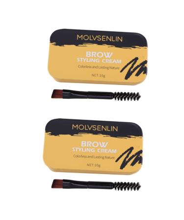 PLAFOPE 2 Pcs Eyebrow Styling Cream Brow Wax Eyebrow Soap Eyebrow Shaping Wax Lip Gloss Kit Wax Stick