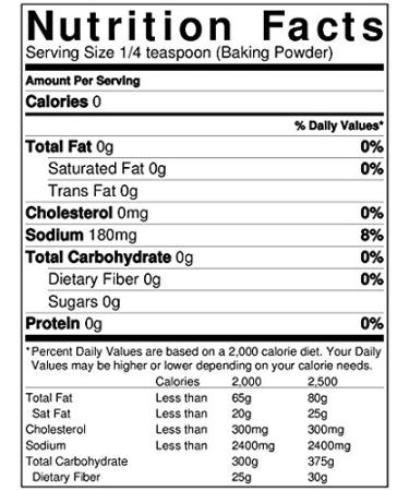 Aluminum-Free Double Active Baking Powder - 2.5 lbs - Buy Online on SooperMarket.com