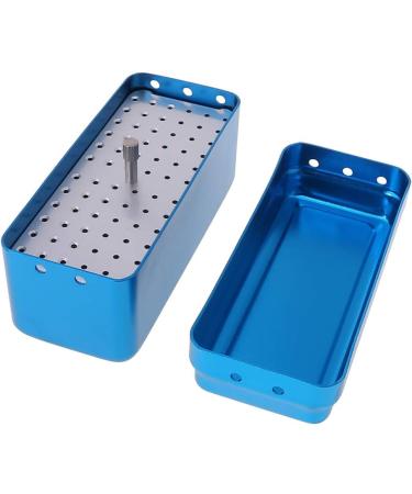 Klova Dental Bur Box - 72 Hole Aluminum Autoclave Sterilization Housing for Dental Tools & Oral Care - Silver - Buy Online on SooperMarket.com