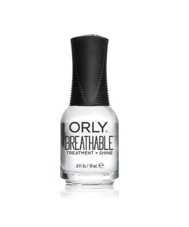 Orly Breathable Nail Color  Treatment + Shine Clear Coat  0.6 Fluid Ounce  24903 - Treatment Shine Top (W-C-12373)
