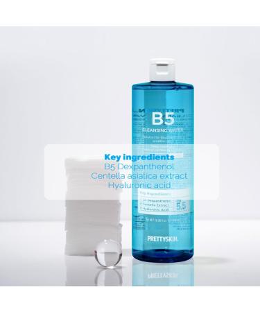 Buy PS.PRETTYSKIN Low pH 5.5 Vitamin B5 Micellar Cleansing Water | 16.9 fl.oz. | Deep & Mild Cleansing with Centella Asiatica & Hyaluronic Acid - International Shipping - Buy Online on SooperMarket.com