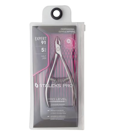 Staleks Pro Cuticle Nippers EXPERT NE-91-5  Half Jaw  0.21 Inch (5mm)